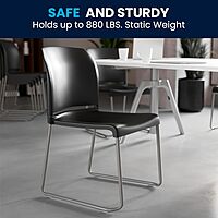 Flash Furniture HERCULES Series 880 lb Contoured Full-Back Stack Chair