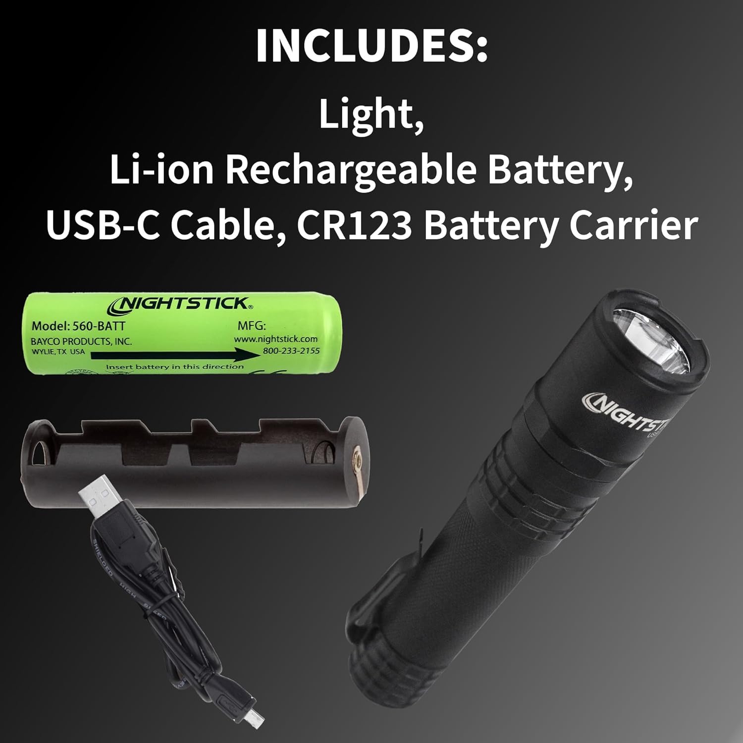 Nightstick USB-558XL USB Rechargeable Multi-Function Tactical Flashlight