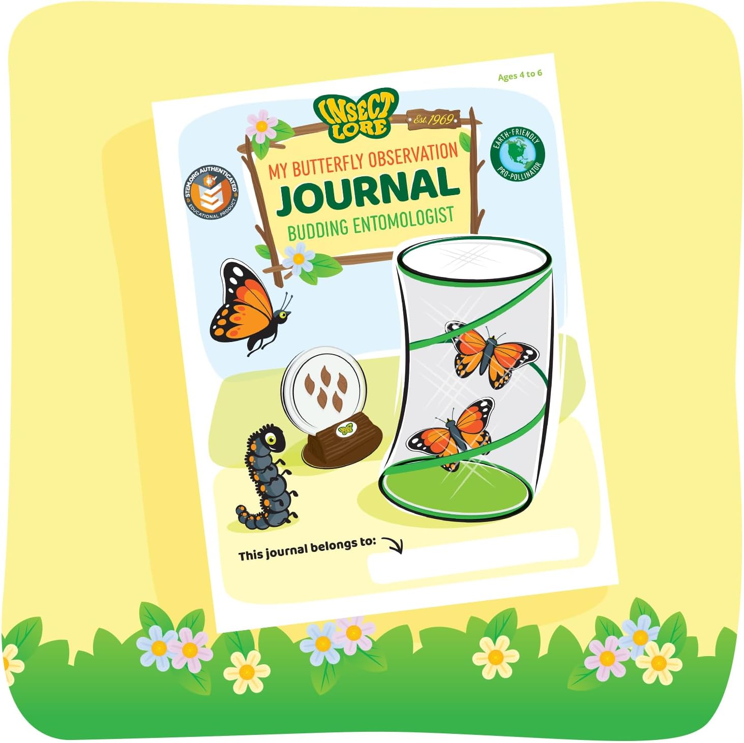 Insect Lore Raise and Release Butterfly Garden Kit – Caterpillar Habitat with redeemable Voucher