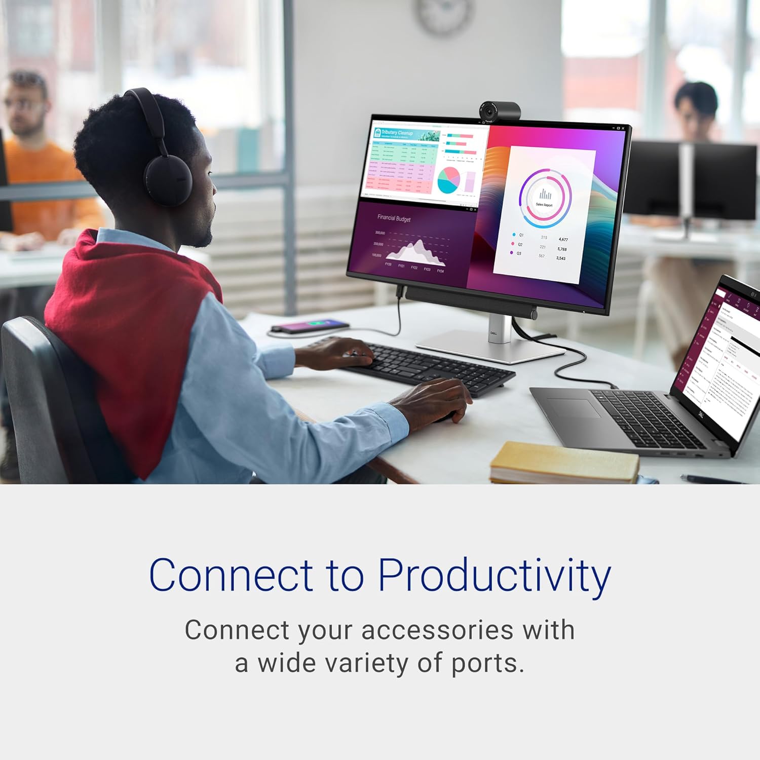 Dell 27 Monitor - P2725H - 27-inch Full HD (1920 × 1080) 100Hz Display, IPS Panel, 99% sRGB, 1500:1 Contrast Ratio