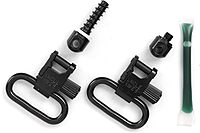 Uncle Mike's Quick Detachable Fore End Band Style Sling Swivels (Blued, 1-Inch Loop) , BLACK