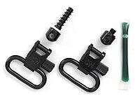 Uncle Mike's Quick Detachable Fore End Band Style Sling Swivels (Blued, 1-Inch Loop) , BLACK