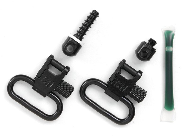 Uncle Mike's Quick Detachable Fore End Band Style Sling Swivels (Blued, 1-Inch Loop) , BLACK