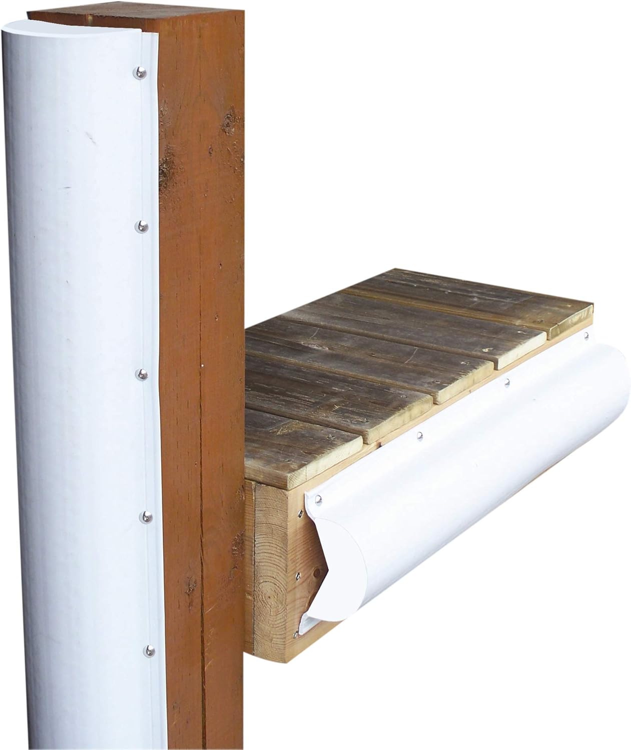 Dock Edge Piling Bumper - One End Capped - 6' - White