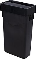 Carlisle FoodService Products 34202403 TrimLine Plastic Swing Top Lid, 20.19" x 11.56" x 4-1/2", 15-23 gal, Black Black Swing