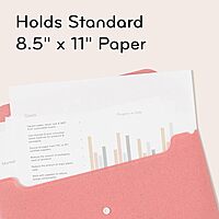 U Brands U-Eco Poly Document Holders, Set of 10, Assorted Brights, Single Pocket, Letter Size (6601U01-12)