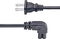 StarTech.com Laptop Power Cord NEMA 1-15P to Right Angle IEC C7, 18AWG, 7A 125V