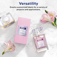 Avery Glossy White Square Labels, Sure Feed Technology, 1.5" x 1.5", 200 Glossy White Labels, Print-to-The-Edge, Permanent Adhesive, Laser/Inkjet Printable 200 labels