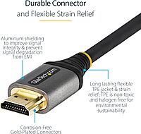 StarTech.com Ultra High-Speed HDMI 2.1 Cable, Certified 48Gbps
