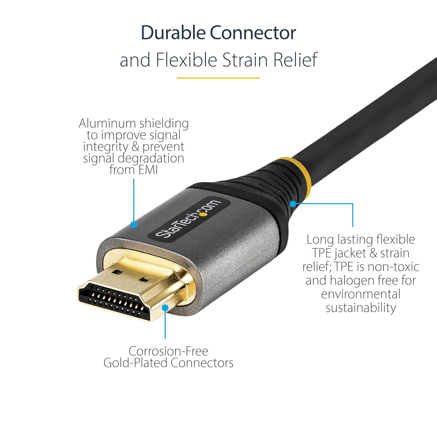 StarTech.com Premium Certified HDMI 2.0 Cable - High Speed with Ethernet, Ultra HD 4K 60Hz