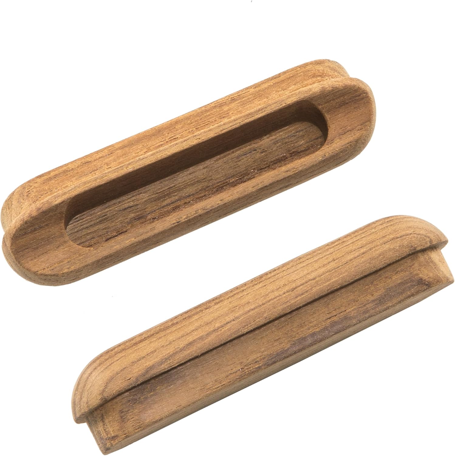 Whitecap 60124-A Teak Oblong Drawer Pull 4-1/16" - 2-Pack