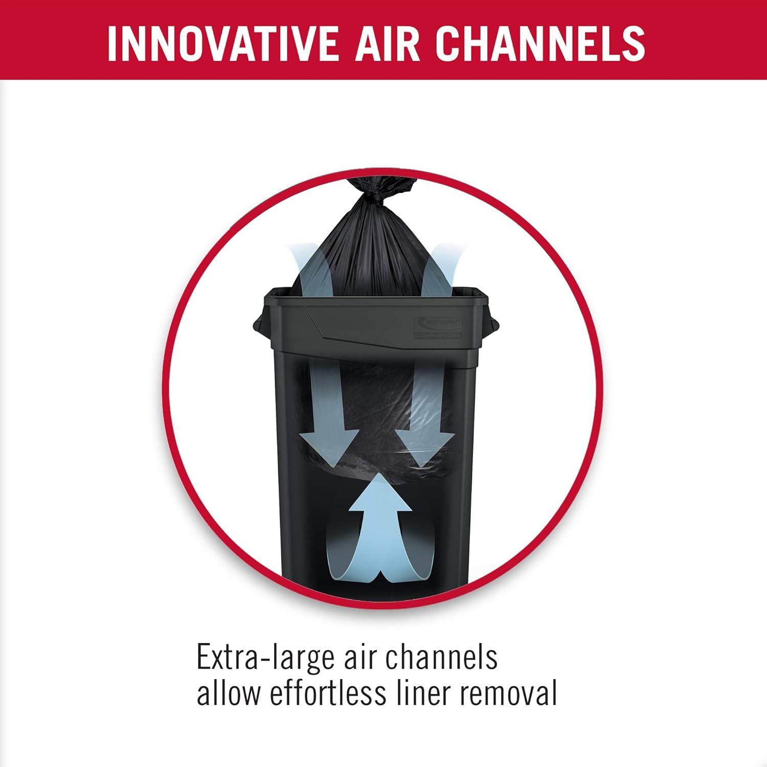 Suncast Commercial 23-Gallon Slim Narrow Trash and Recycling Bin