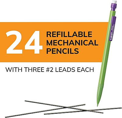 BIC Xtra Mechanical Pencils with Erasers