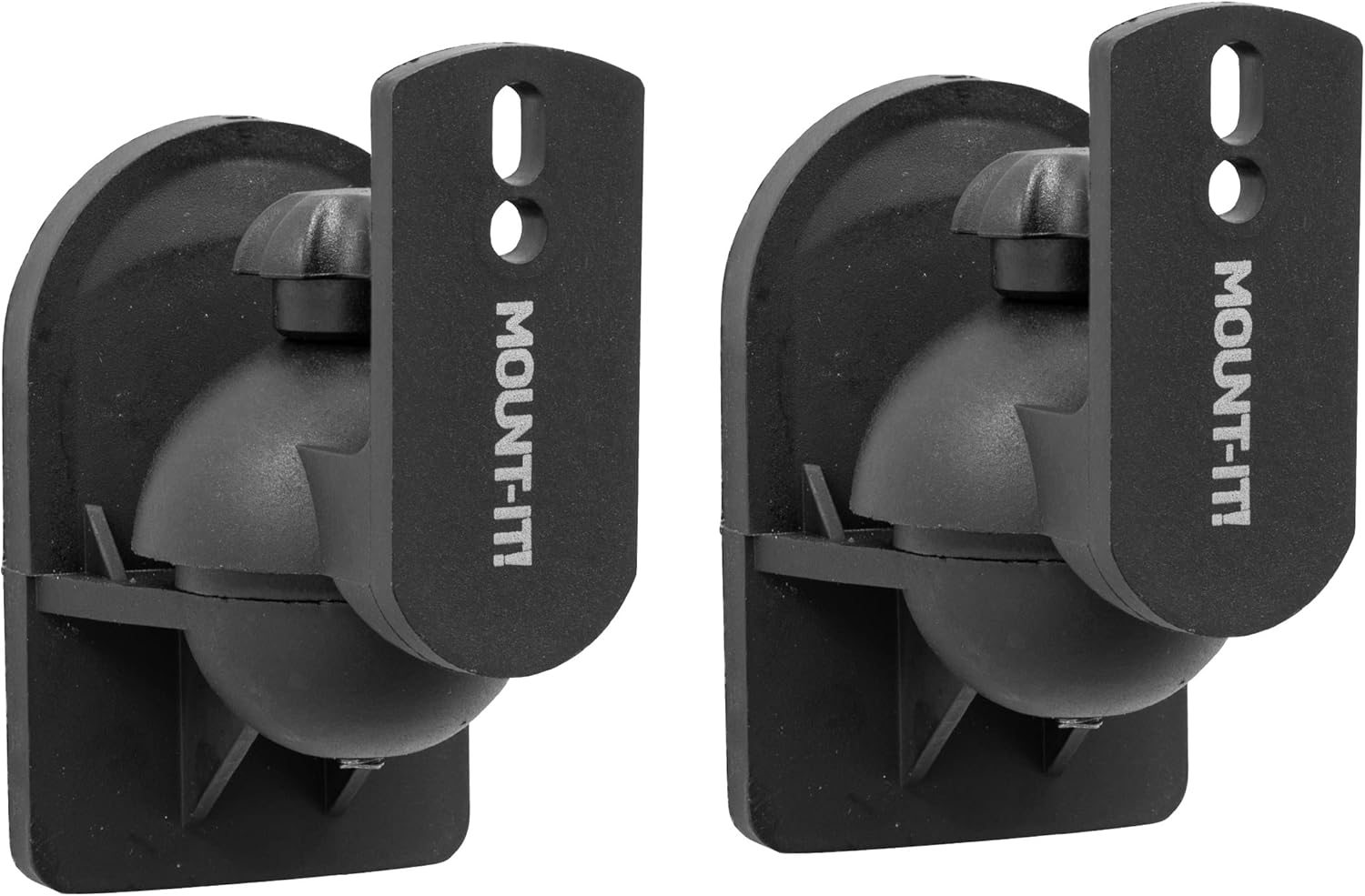 Mount-It! Speaker Wall Mount Full Motion Brackets for Surround Sound Satellite Ceiling and Bookshelf Speakers, 2 Mounts