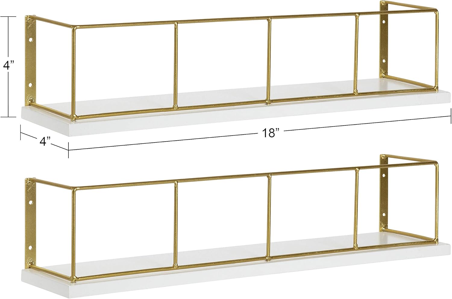 KATE AND LAUREL Benbrook 2-Pack Floating Wall Shelves