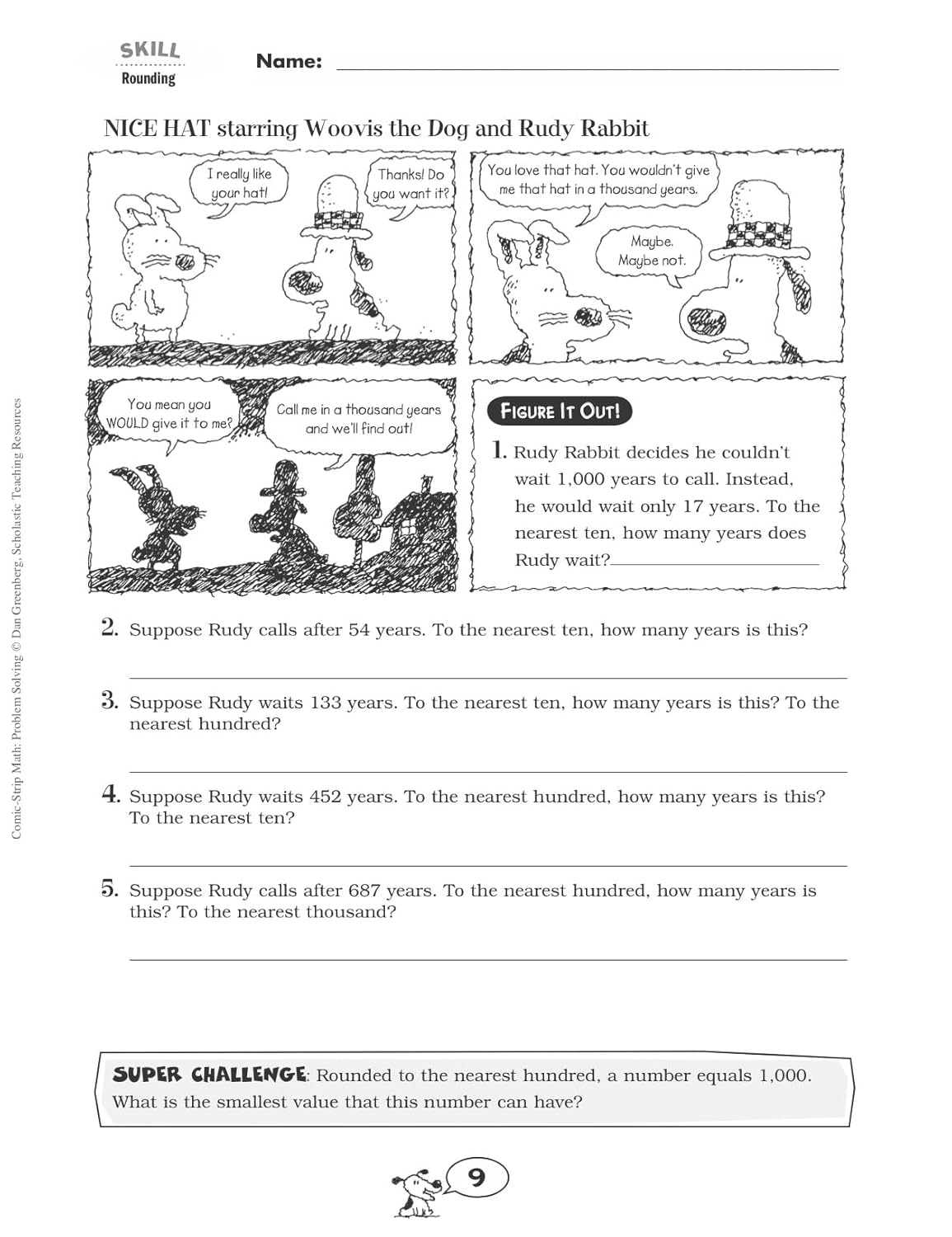 Comic-Strip Math: Problem Solving: 80 Reproducible Cartoons With Dozens and Dozens of Story Problems That Motivate Students