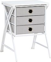 OSP Home Furnishings Olympic Utility Home Office Desk with Nesting 3-Drawer Storage Stand