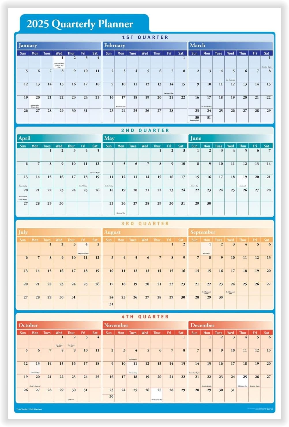 ComplyRight 2-Sided Laminated Dry-Erase Wall Calendar Planner (36 x 24)