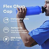 Hydro Flask Water Bottle - Insulated Stainless Steel - Wide Mouth Flex Chug Lid, Non Spill, Leakproof in 24 Oz Trillium Pink