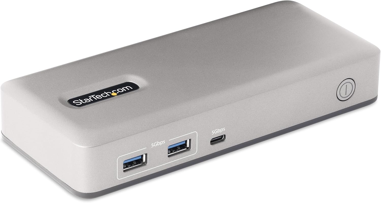 StarTech.com Dual-Monitor USB-C Docking Station, DisplayPort & HDMI or VGA, 7x USB, 85W PD