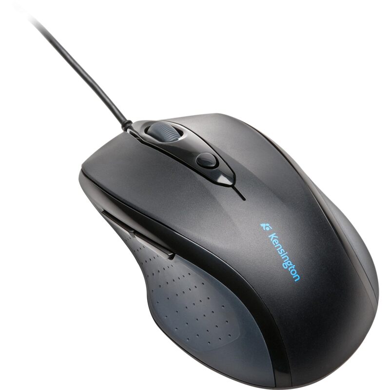 Kensington Pro Fit Wired Full-Size Mouse USB 2.0 - Right-Handed, Black (K72369US)