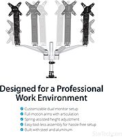 StarTech.com Desk Mount Monitor Arms - Articulating, Spring-Assisted, VESA 75x75/100x100