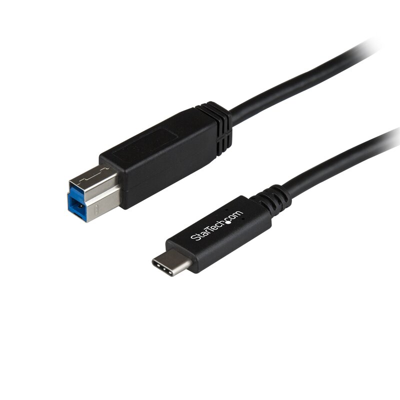 StarTech.com 3.3ft (1m) USB-B to USB-C Cable, USB 10Gbps, Data Cord, USB 3.2 Gen 2, USB-C Data Transfer Cable