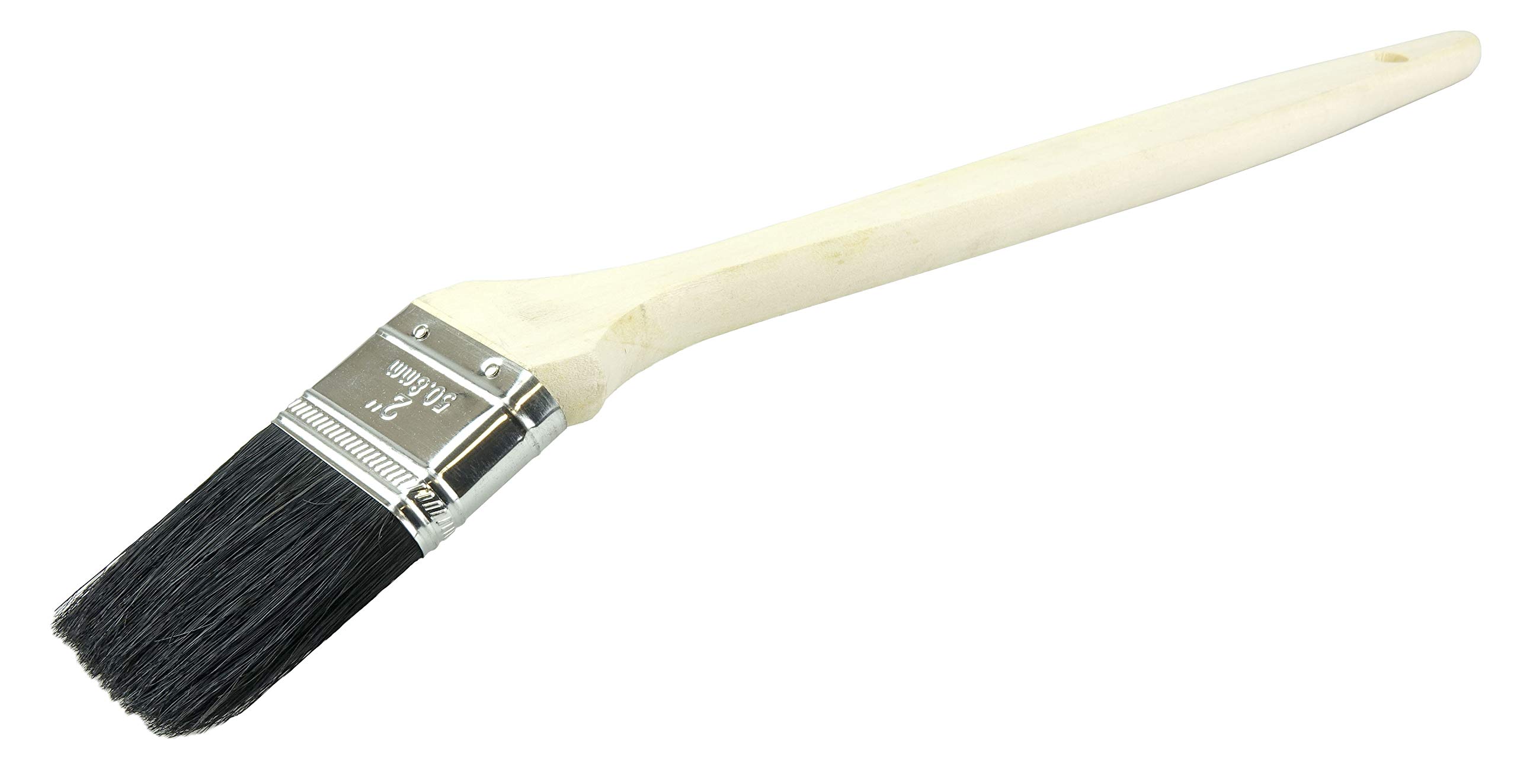 Weiler 95502 2" Bent Radiator Brush, Black Bristle, 2-1/4" Bristle Length, Wood Handle