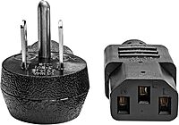 Tripp Lite Desktop Computer AC Power Cord, Right-Angle NEMA 5-15P to C13, 10A, 125V, 18 AWG, 6 ft., Black