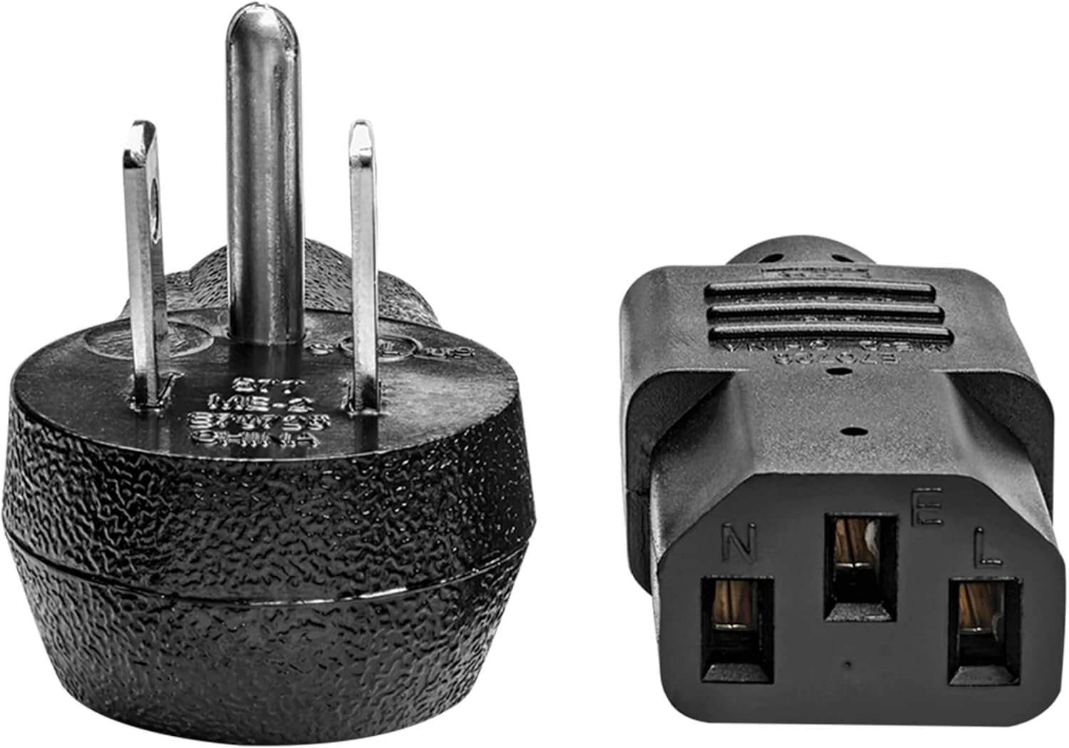 Eaton Tripp Lite Series Desktop Computer AC Power Cord, Right-Angle NEMA 5-15P to C13 - 10A, 125V, 18 AWG, 15 ft. (4.57 m)