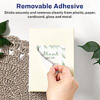 Avery Matte White Removable Square Labels, Sure Feed Technology, Print-to-The-Edge, 2" x 2", 180 Removable Labels, Laser/Inkjet Printable 180 labels