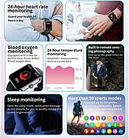 Monitor de glucosa smartwatch, Moda Bluetooth, Alta definición Pantalla Grande