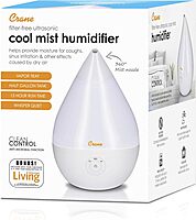 CRANE Droplet/Teardrop Ultrasonic Cool Mist Humidifier, 0.5 Gallon