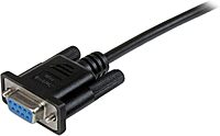 StarTech.com 2m Black DB9 RS232 Serial Null Modem Cable F/F - DB9 Female to Female - 9 pin RS232 Null Modem Cable - 2 meter, Black (SCNM9FF2MBK)