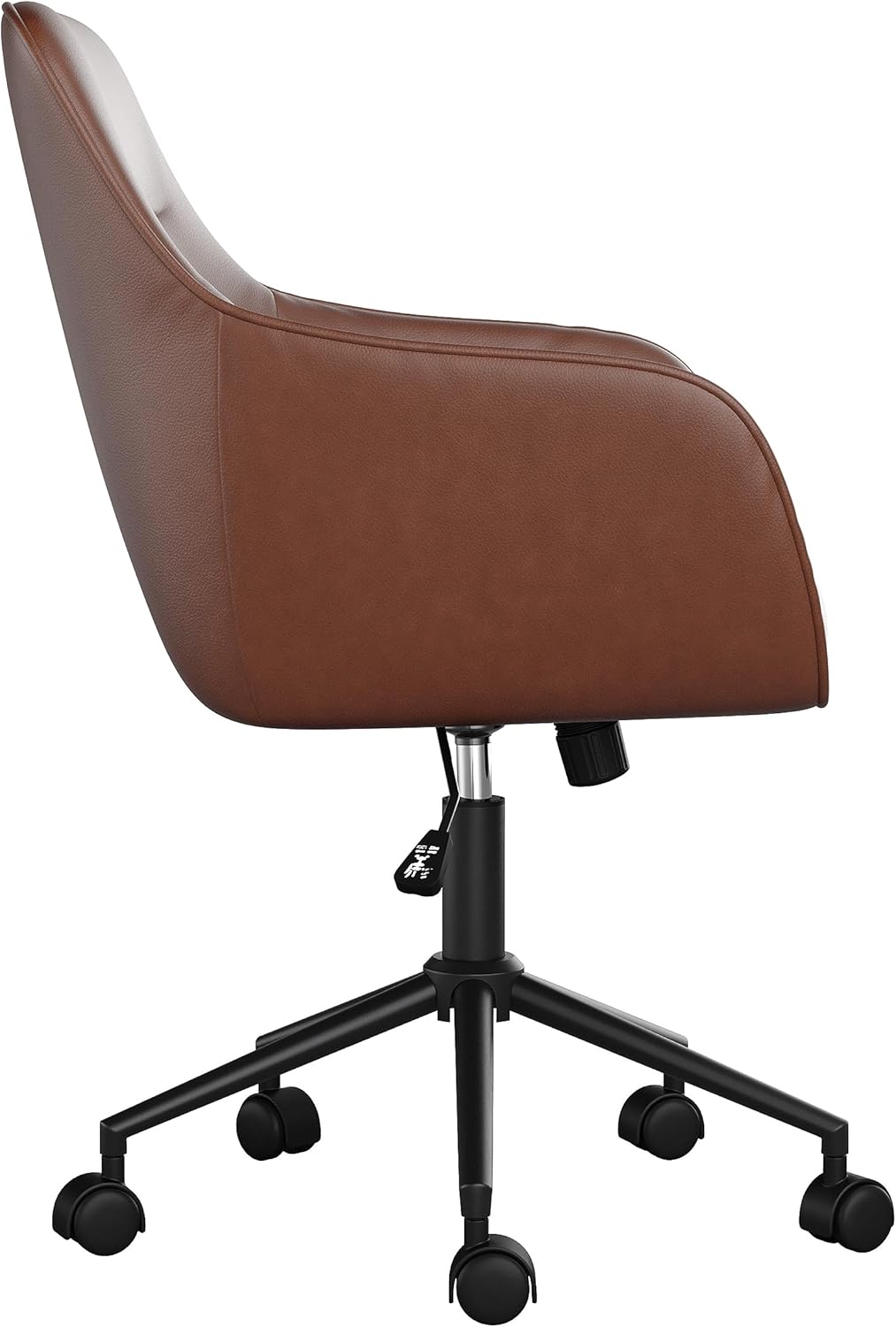 Martha Stewart Rayna Swivel Task Chair with Flared Arms for Home Office
