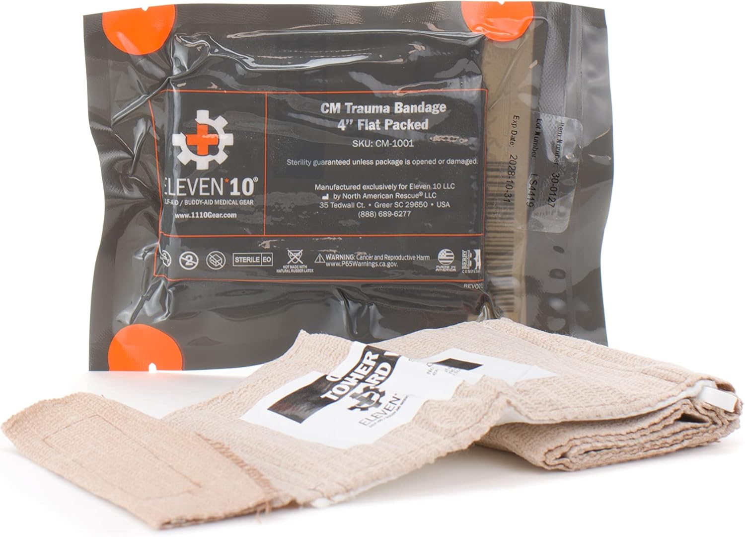 Compact Cleer Medical Trauma Dressing - 4" Flat Packed