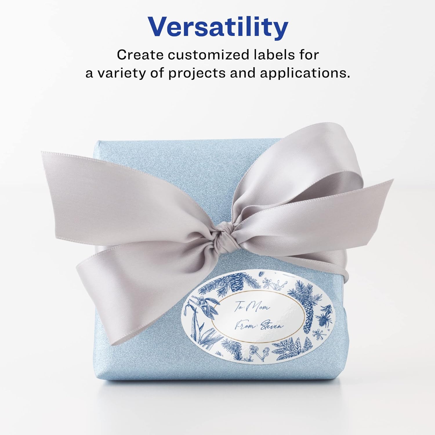 Avery Glossy White Oval Labels, Sure Feed Technology, 1.5" x 2.5", Permanent Adhesive, Laser/Inkjet Printable