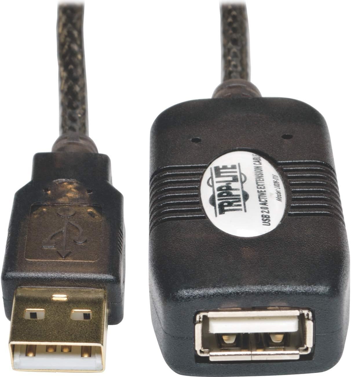 Tripp Lite USB 2.0 Hi-Speed Active Extension Repeater Cable, USB-A (M/F), 16 Feet / 4.88 Meter Cable