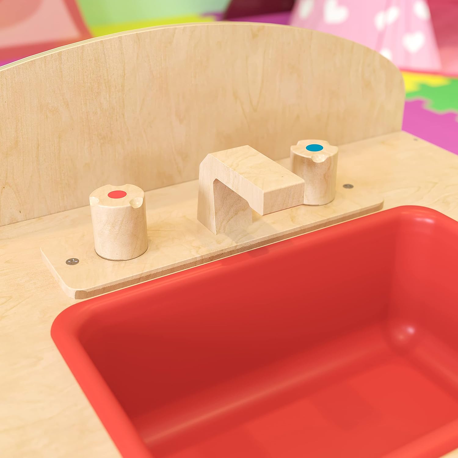 FLASH FURNITURE Hercules Children's Wooden Play Kitchen for Commercial or Home Use - Safe, Kid Friendly Design