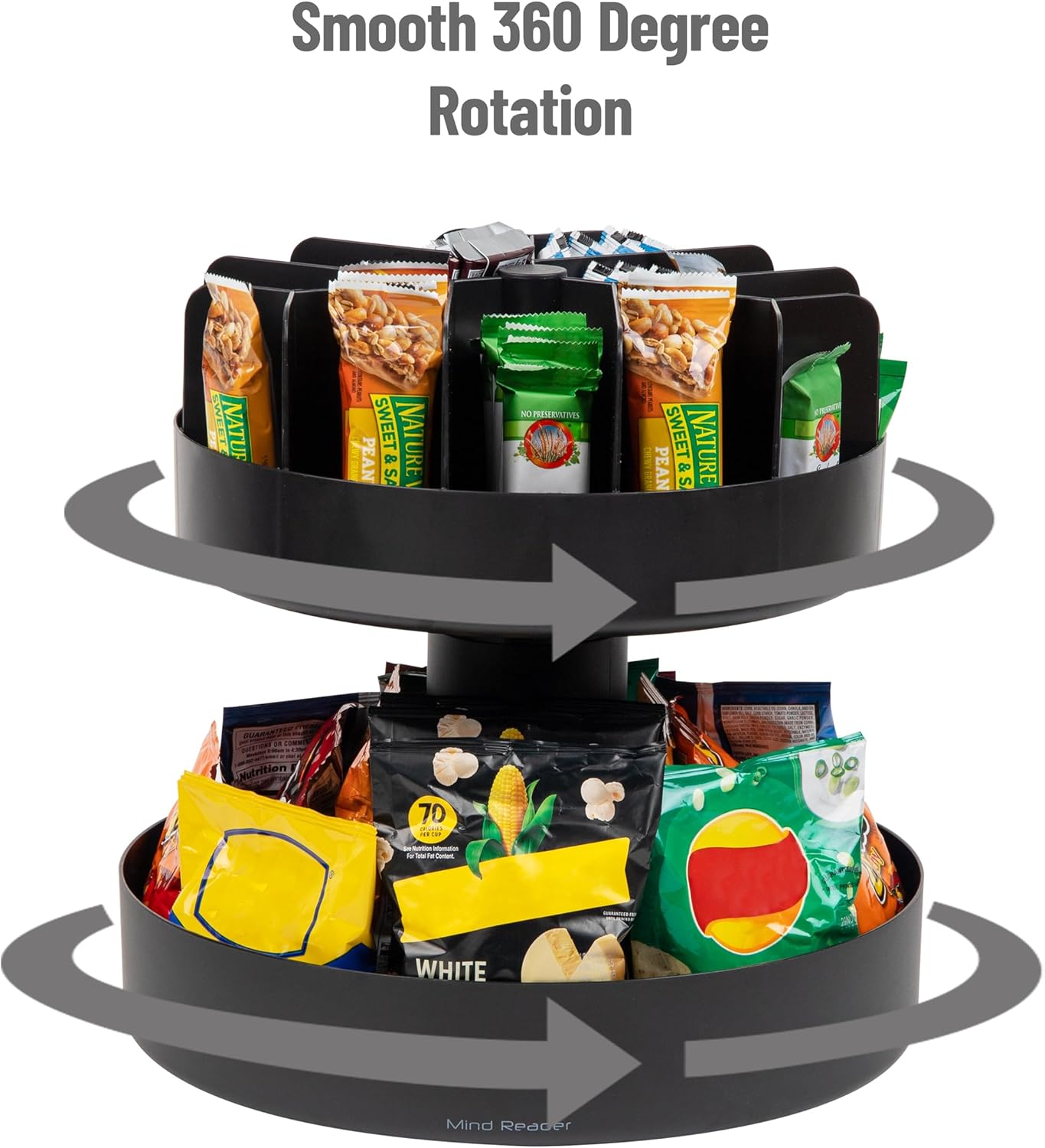 Mind Reader Rotating Snack Carousel Countertop Organizer