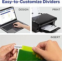 Avery Dividers for 3 Ring Binders, 8 Tab Plastic Binder Dividers, Pockets, Insertable Big Tabs, Multicolor, Extend Beyond Sheet Protectors, 1 Set (11903) Dividers 1 Set