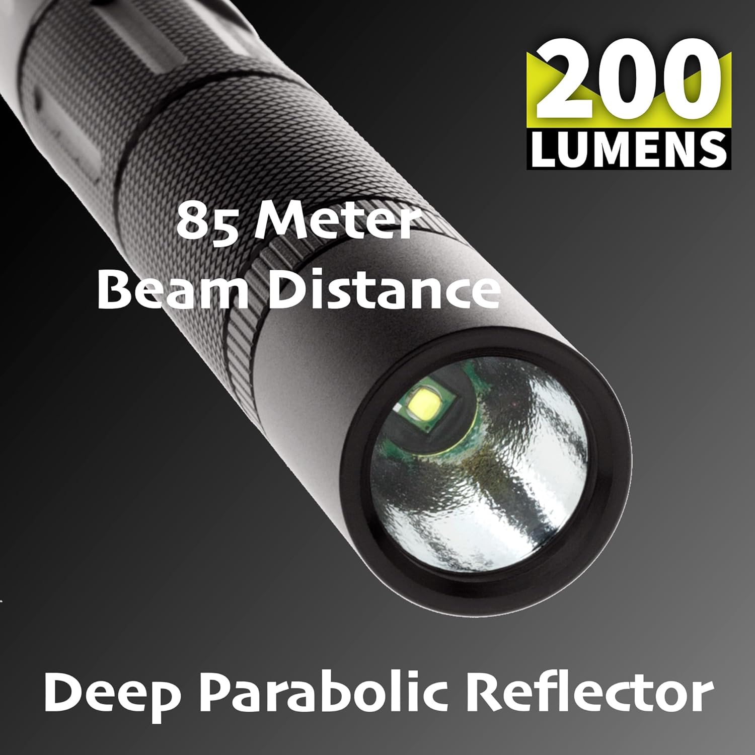 Nightstick Momentary or constant-on MT-120 Mini-TAC Metal LED Flashlight-2 AA, 5.6-Inch, Black