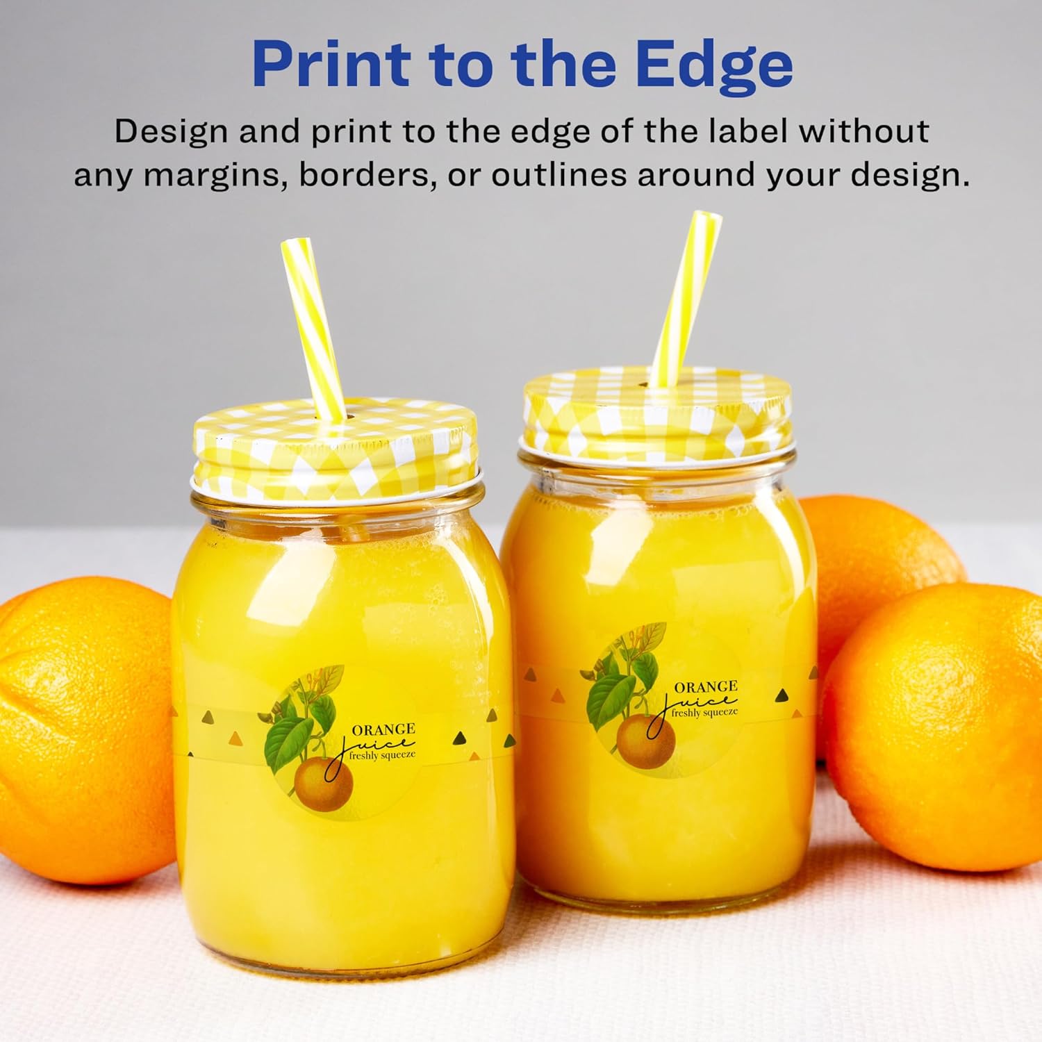 AVERY Glossy Clear Wraparound Band Labels, Sure Feed Technology, 1.5" x 7.75", Cigar Band Labels, Print-to-The-Edge