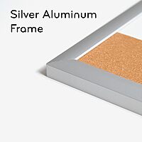 U Brands Magnetic Dry Erase 4-in-1 Calendar Board, Silver Aluminum Frame