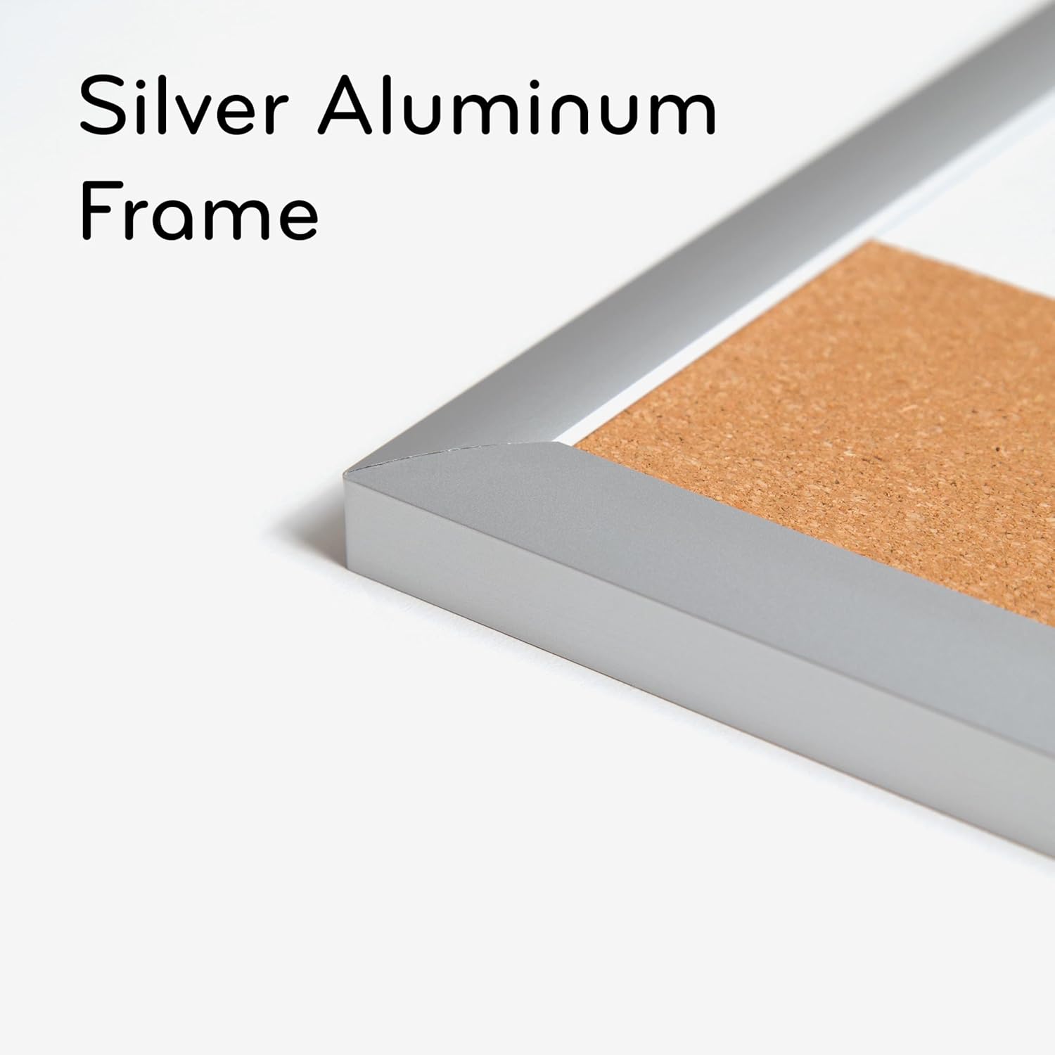 U Brands Magnetic Dry Erase 4-in-1 Calendar Board, Silver Aluminum Frame