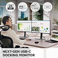 VIEWSONIC USB-C Docking Monitor with 100W, 5-Port USB Hub, HDMI & DisplayPort (Daisy Chain)