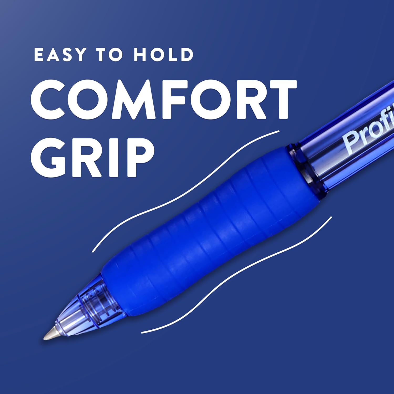 Paper Mate Profile Retractable Gel Pen, 0.7mm Medium Point, Blue Ink, 4 Count 1 Count (Pack of 1)