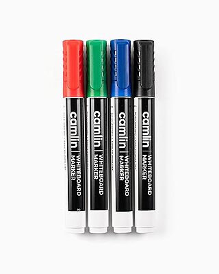 Camlin Kokuyo PB White Board Marker (Pack of 4, Multicolor)