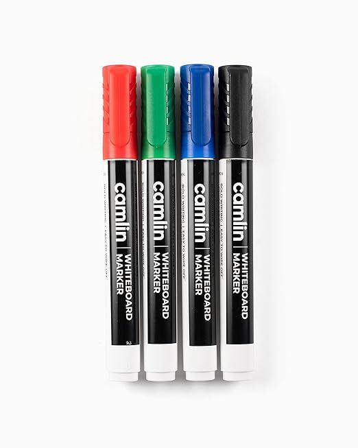 Camlin Kokuyo PB White Board Marker (Pack of 4, Multicolor)