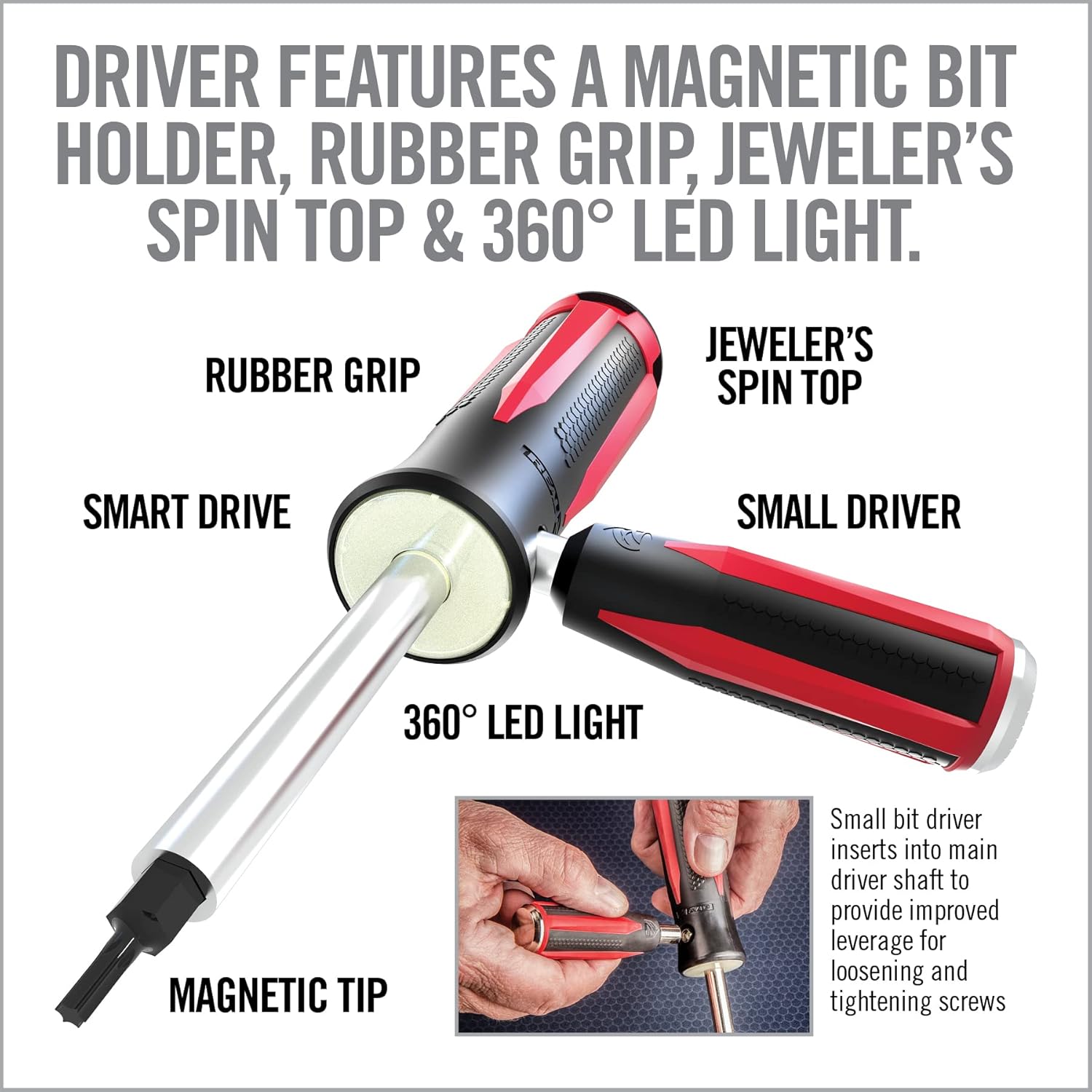 Real Avid Precision Screwdriver Set for Gun Maintenance | 90 PCS Screw Driversets with LED Driver, Hex